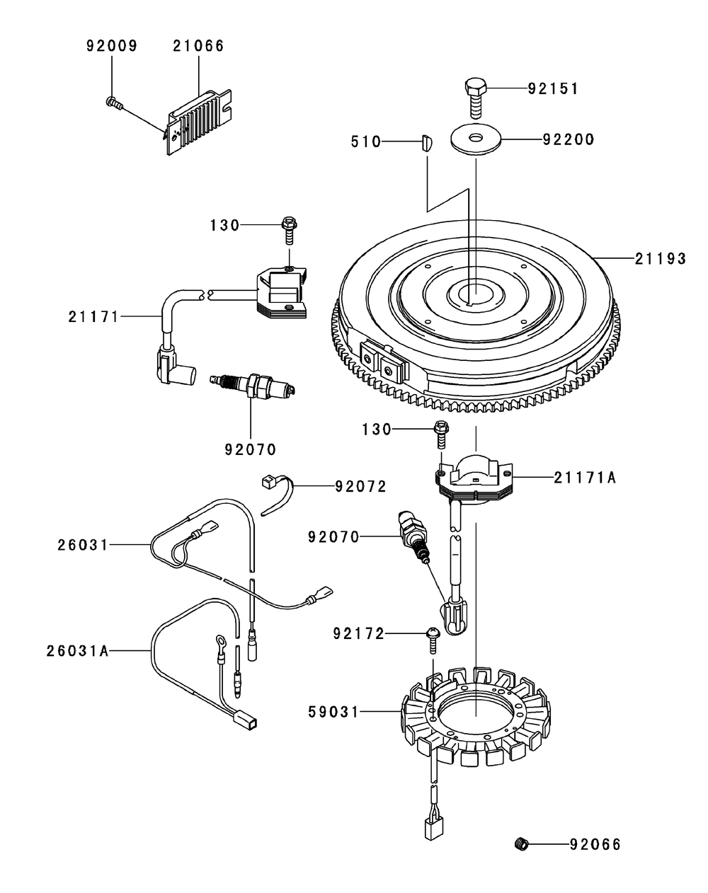 Fx1000v-As00 Electric Equipment Diagram and Parts List for M72-KW 53AI8CTZ750-37HP-OHV Cub Cadet Lawn Tractor